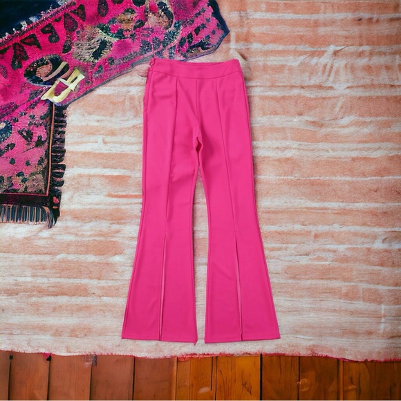 Rose Split Hem High Waist Pants - Picture 3 of 7